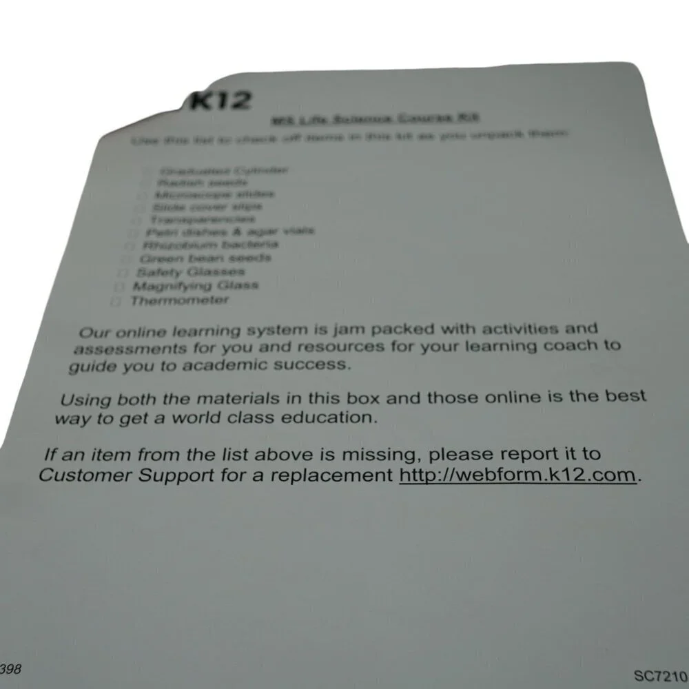 K12 MS Life Science Course Kit Earth‎ Science SC7210 Educational Homeschool STEM